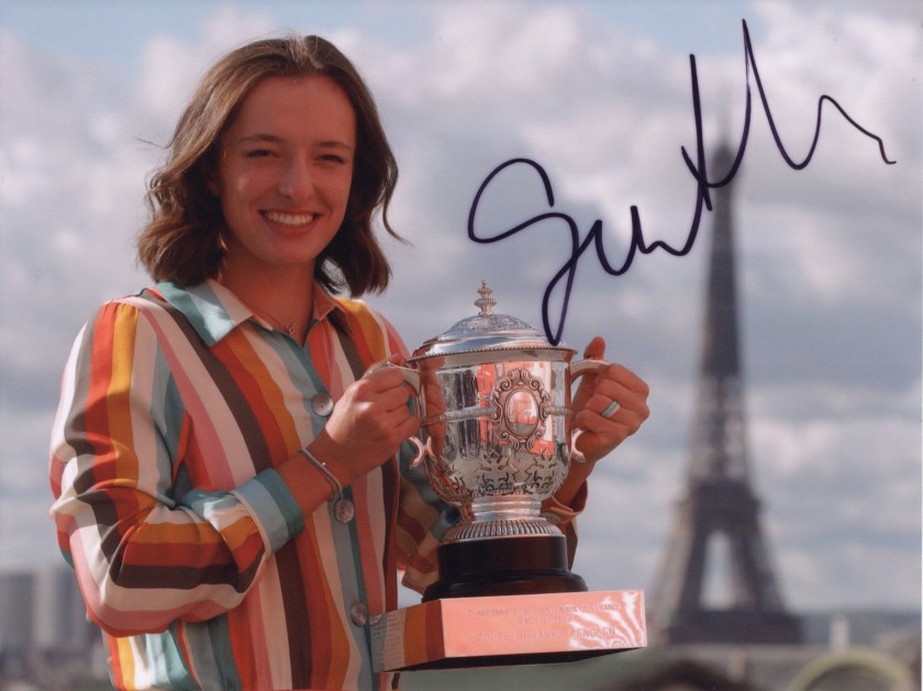 Roland Garros 2020 French Open - Photograph signed by Iga Świątek