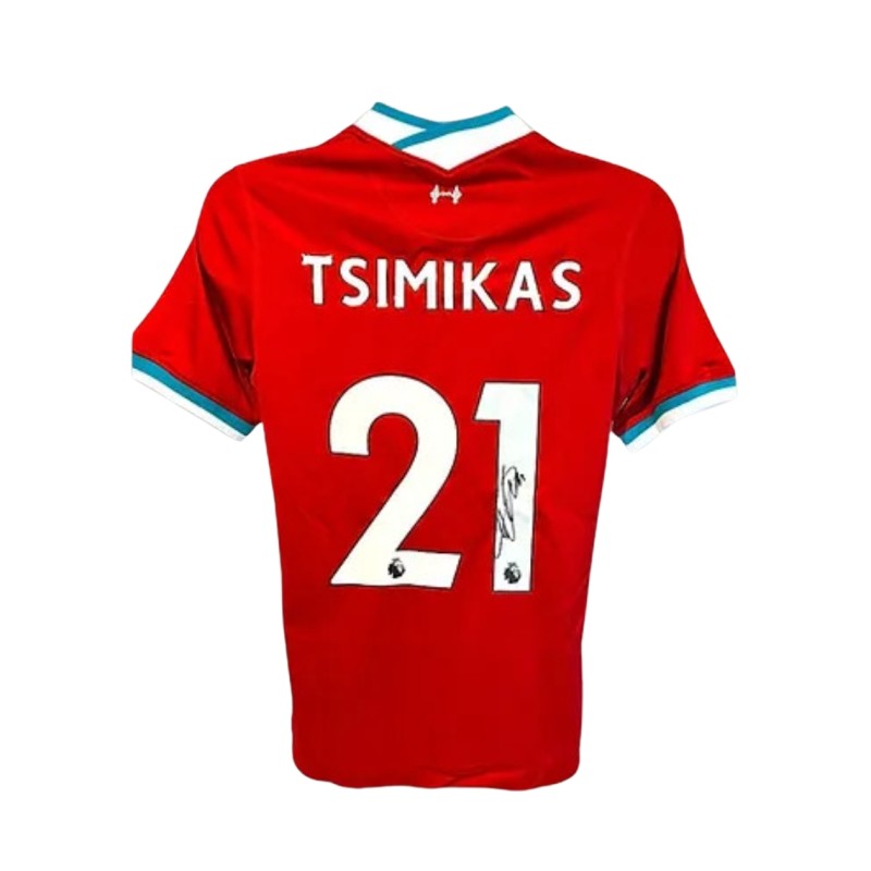 Maglia ufficiale firmata da Kostas Tsimikas per il Liverpool 2020/21