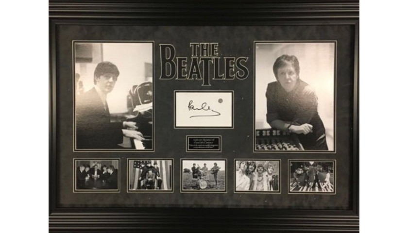 The Beatles Celebrative Montage Signed by Paul McCartney