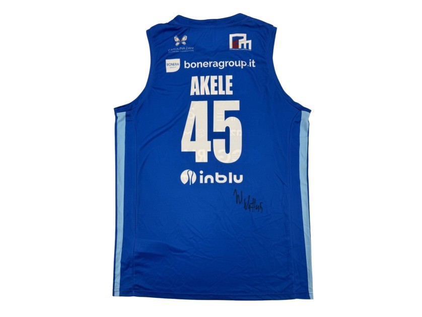 Completo unwashed Nicola Akele, Germani Brescia vs Olimpia Milano 2024 - Autografato