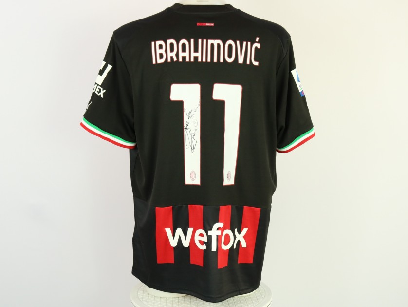Ibrahimovic Official AC Milan Match Signed Shirt, 2022/23