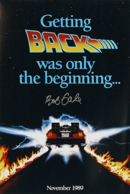 Poster Back to The Future - Ritorno al futuro autografato da Bob