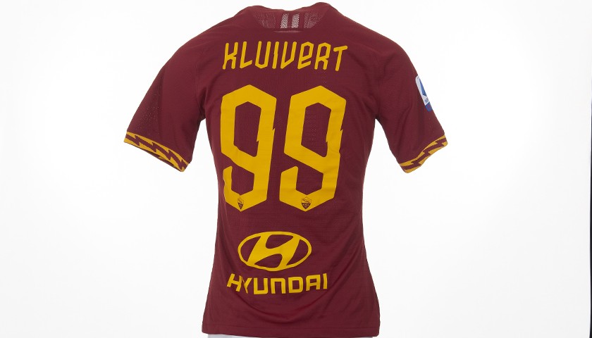 Kluivert's Worn Shirt, Lazio-Roma 19/20