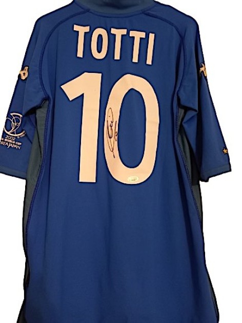 Totti's Italy Signed Match-Issued Shirt, FIFA World Cup 2002