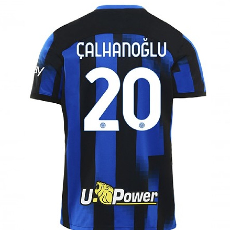 Maglia dell'Inter di Çalhanoğlu, 2023-2024, firmata con dedica personalizzata