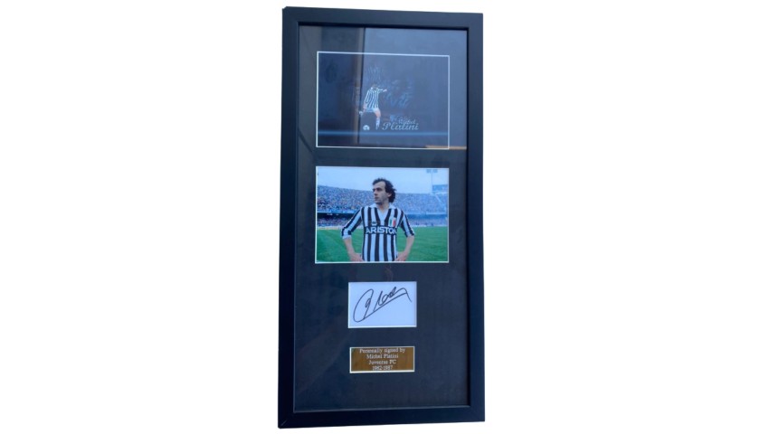 Michel Platini Signed Framed Montage