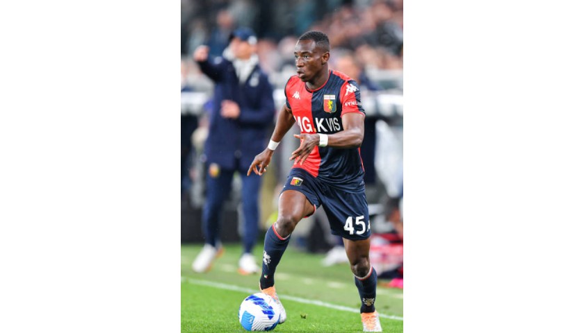 Yeboah's Match-Issued Signed Shirt, Genoa-Juventus 2022 