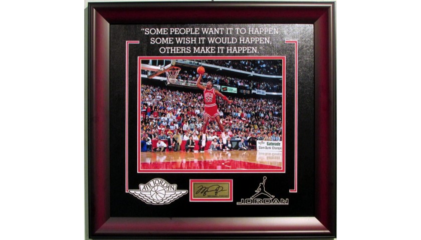 Michael Jordan Chicago Bulls Photograph with Quote