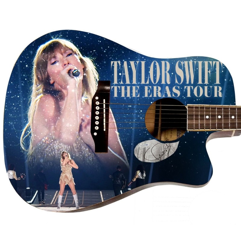 Taylor Swift Signed The Eras Tour Custom Graphics Guitar
