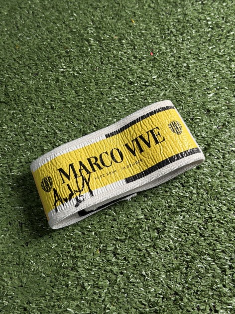 Fascia Capitano Indossata "Marco Vive" Cesena vs Venezia, 2026 - Autografata da Andrea Ciofi