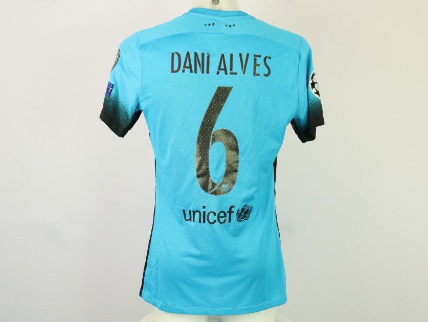 Dani Alves' Barcelona Match Shirt, Champions League 2015/16