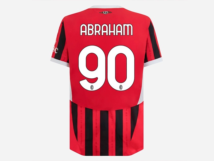 Abraham's Milan 2024/25 Signed with Personalized Dedication Shirt