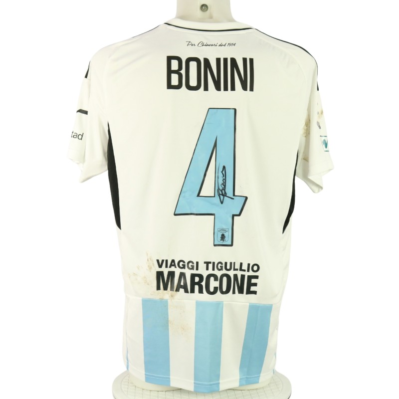 Bonini's unwashed Signed Shirt, Sestri Levante vs Virtus Entella 2024 