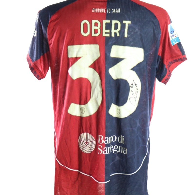 Obert's Signed Unwashed Shirt, Cagliari vs Cremonese 2026