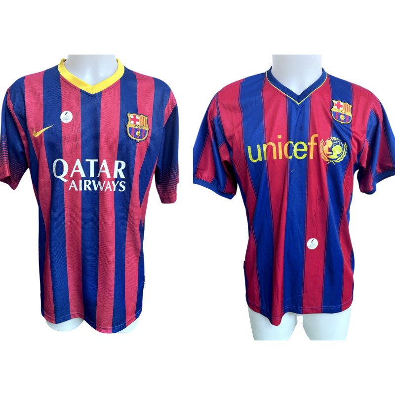 Collection of Two Barcelona Replica Shirt - Signed by Lamine Yamal and Lionel Messi