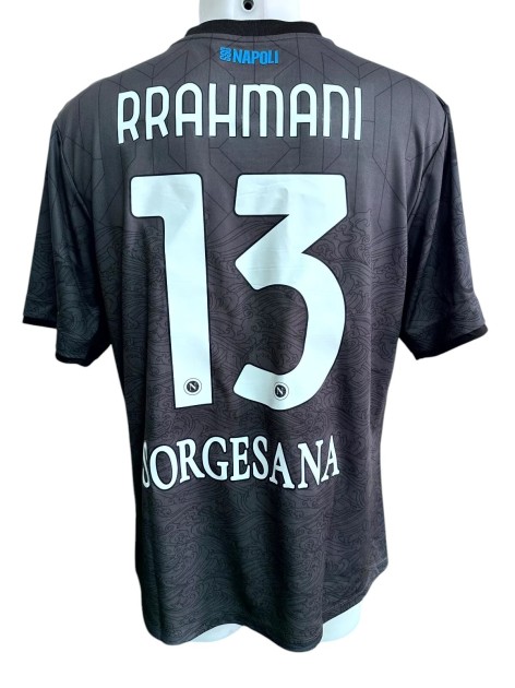 Rrahmani's Lazio vs Napoli Match-Issued Shirt, Italian Cup 2024