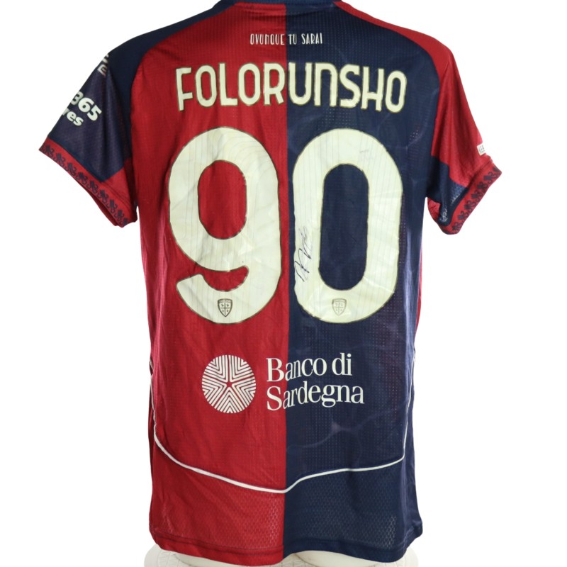 Folorunsho's Signed Unwashed Shirt, Cagliari vs Napoli 2026