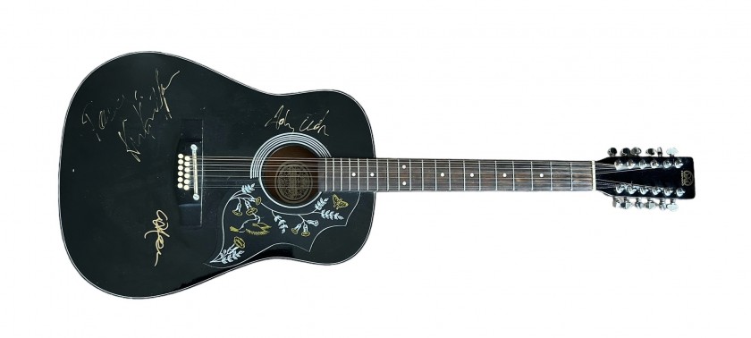 Chitarra acustica autografata da The Highwaymen 