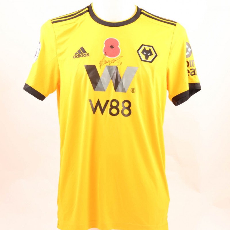 Hause's Wolves FC Issued and Signed Poppy Shirt