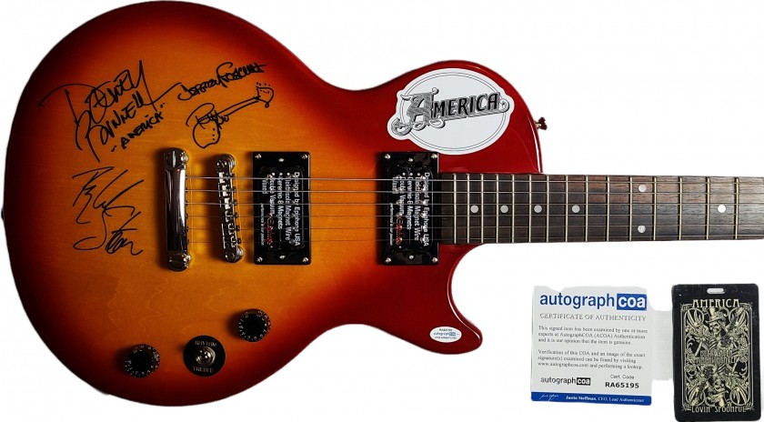 Gibson Guitar Autographed By America