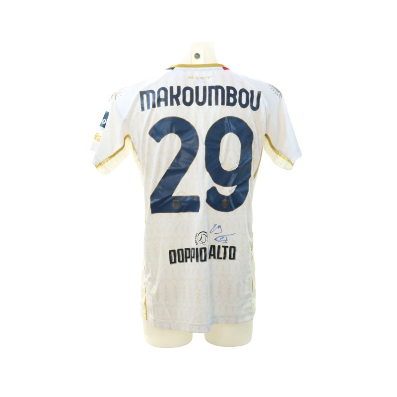 Makoumbu's Signed Unwashed Shirt, Genoa vs Cagliari 2024