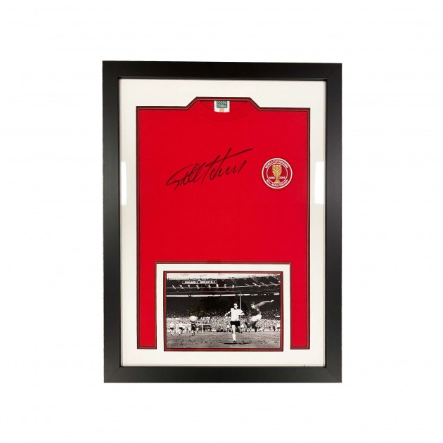 Geoff Hurst Signed and Framed England World Cup Winners 40th Anniversary Shirt