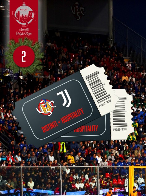 Two "Distinti" Tickets with Hospitality for the Cremonese-Juventus Match