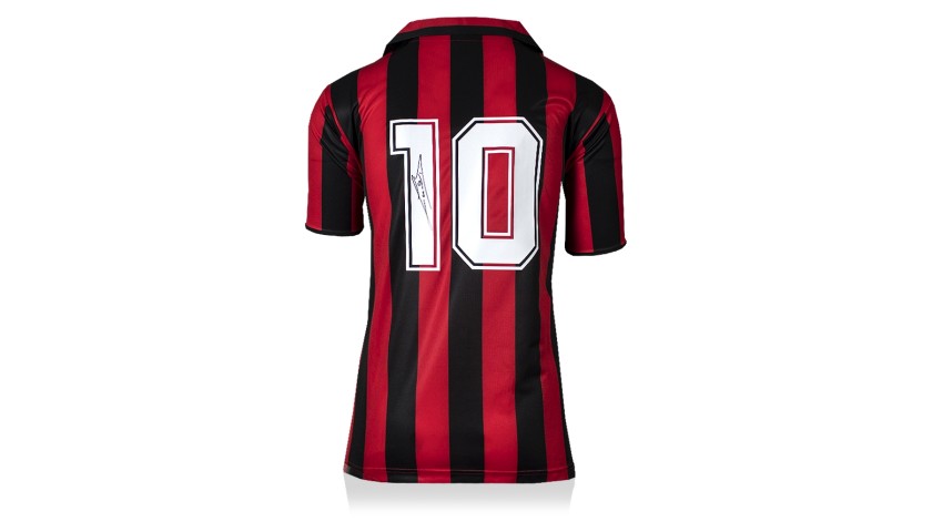 Ruud Gullit Back Signed Retro AC Milan Home Shirt