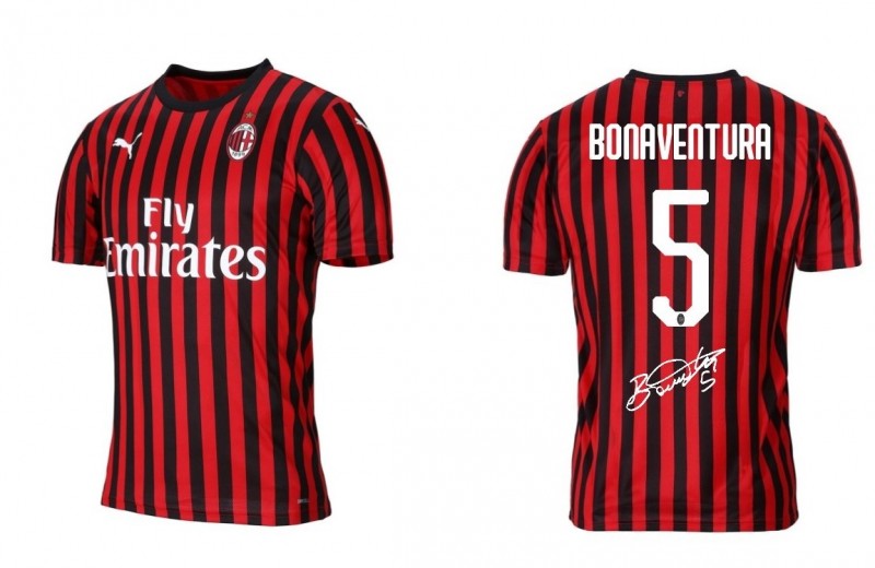 AC Milan 2019/20 Official Shirt Signed by Bonaventura