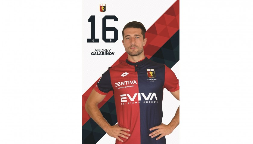Galabinov's UNWASHED Special Genoa-Sampdoria Bench-Worn Shirt