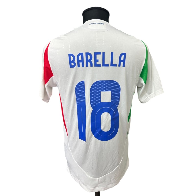 Barella's Belgium vs Italy Issued Shirt, UEFA Nations League 2024