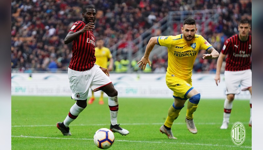 Bakayoko's Worn and Signed Shirt, Milan-Frosinone 2019