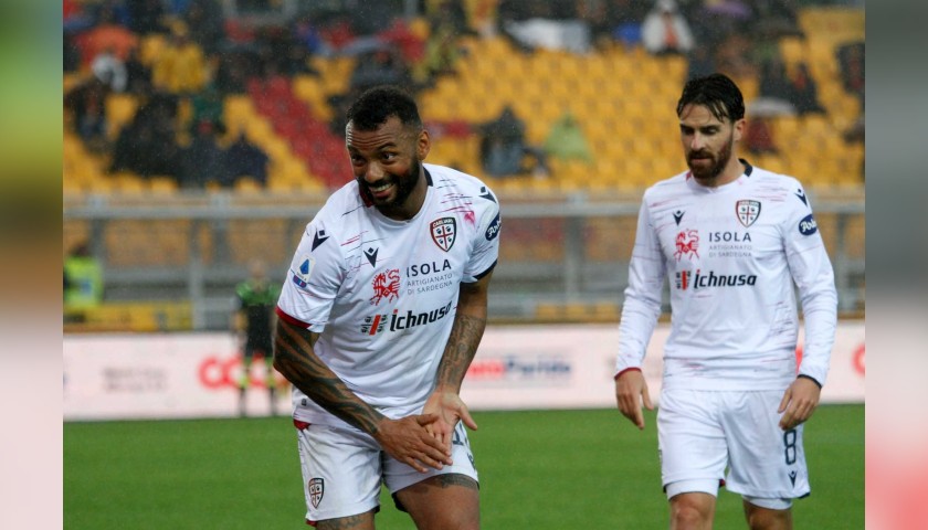 Genoa, Italy. 24 April 2022. Joao Pedro of Cagliari Calcio