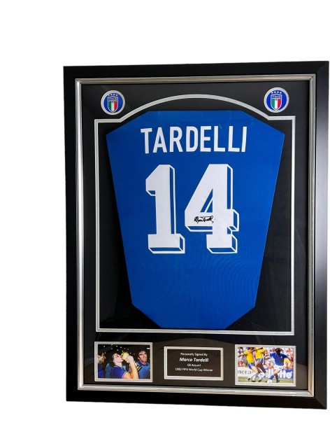 Marco Tardelli's 1982 Italy Signed and Framed Shirt