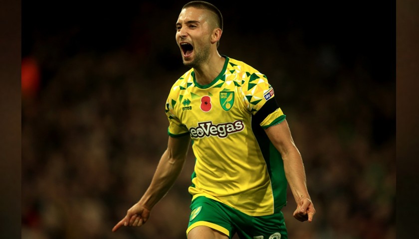 Leitner's Worn and Signed Norwich City Poppy Shirt