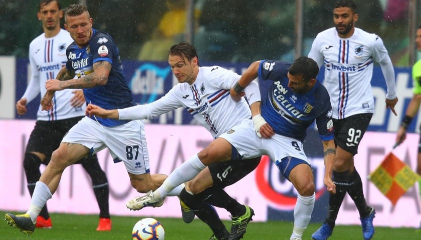 Ekdal's Worn Shirt, Parma-Sampdoria - #Blucrociati