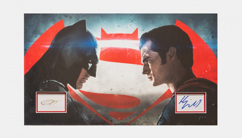 Batman V Superman: Ben Affleck and Henry Cavil Framed Signatures