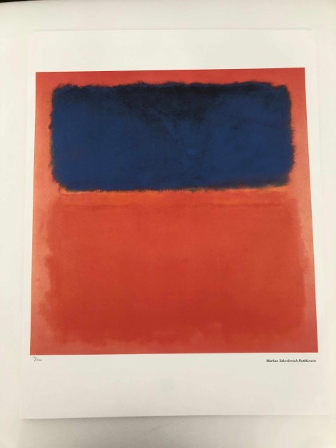 Litografia offset di Mark Rothko firmata 