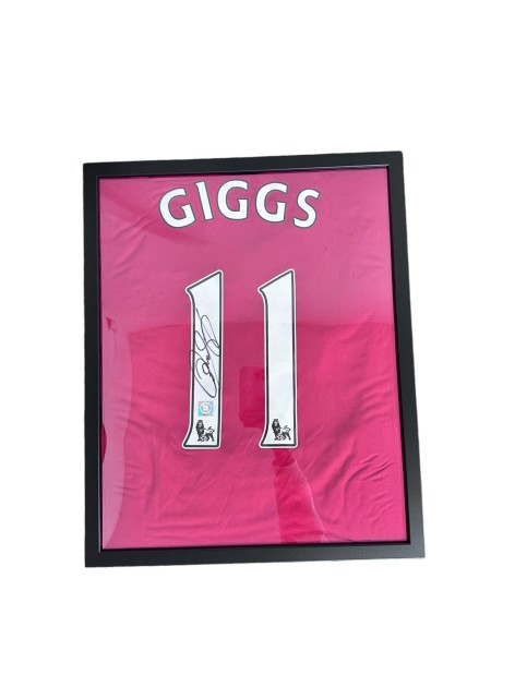 Framed Giggs Manchester United Official Signed Shirt, 2011/12