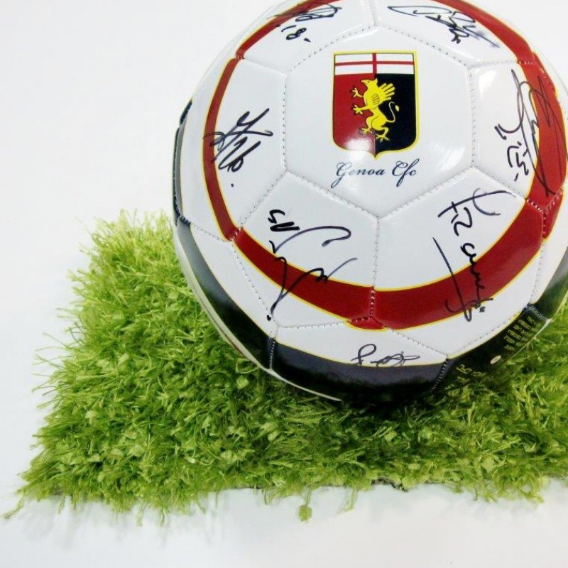 Genoa official matchball signed by players