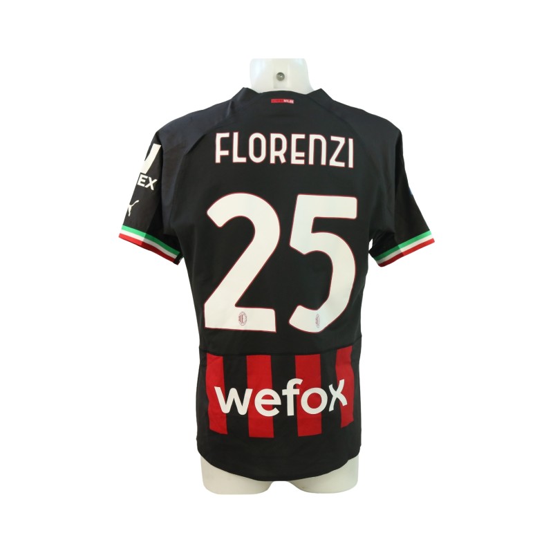 Florenzi's Milan Match-Issued Shirt, 2022/23