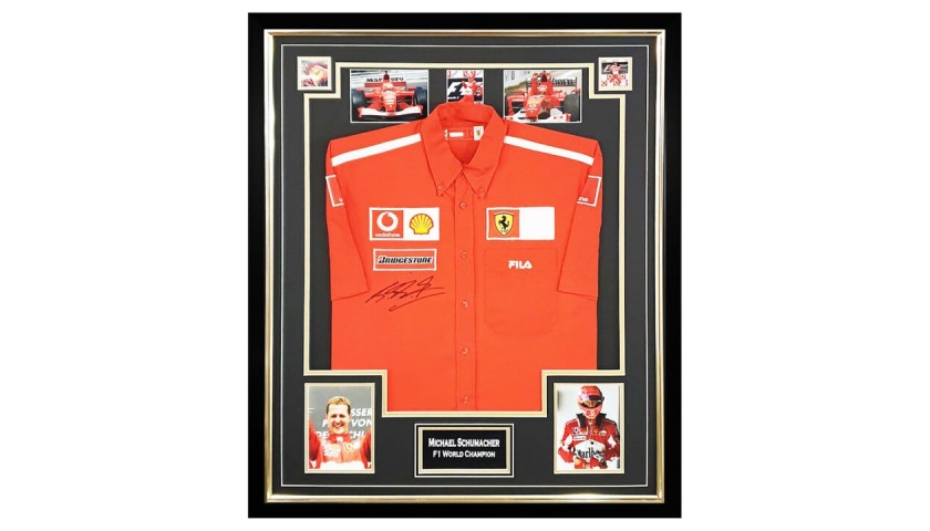 Schumacher's F1 Ferrari World Champion Signed Shirt