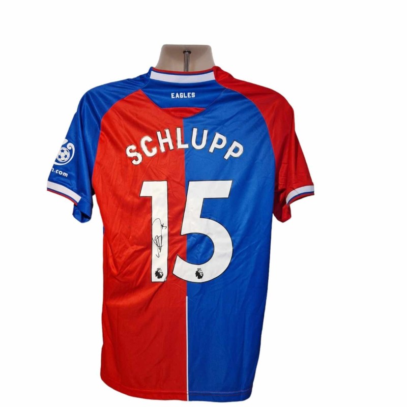 La maglia replica firmata di Jeffrey Schlupp per il Crystal Palace 2023/24