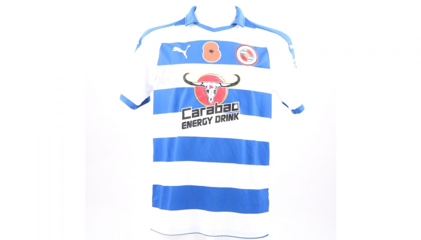 Baldock's Match-Worn Reading FC Signed Poppy Home Shirt 