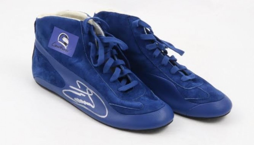 F1 Driver David Coulthard's Worn and Signed Boots