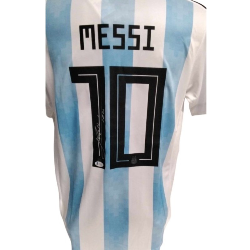 Messi Replica Argentina Signed Shirt, 2018