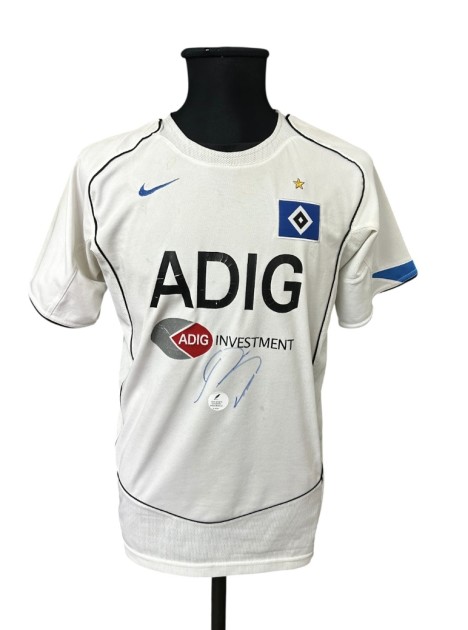 Hamburger Official Shirt, 2004/05 - Signed by Rafael van der Vaart