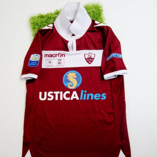Mancosu match issued/worn shirt, Trapani, Serie B 2013/2014