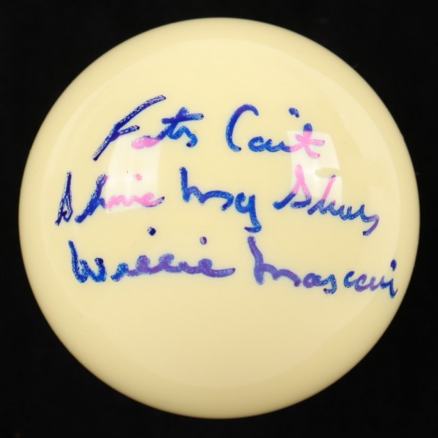 Willie Mosconi Signed & Inscribed Cue Ball