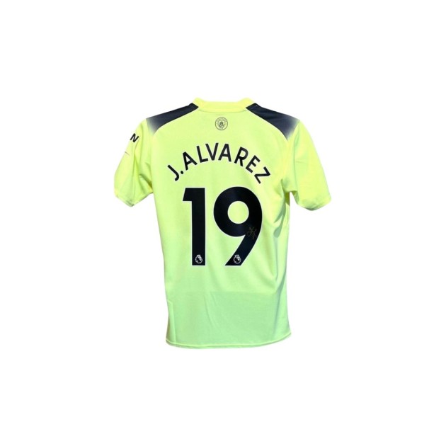 Maglia third ufficiale firmata da Julián Álvarez per il Manchester City 2022/23